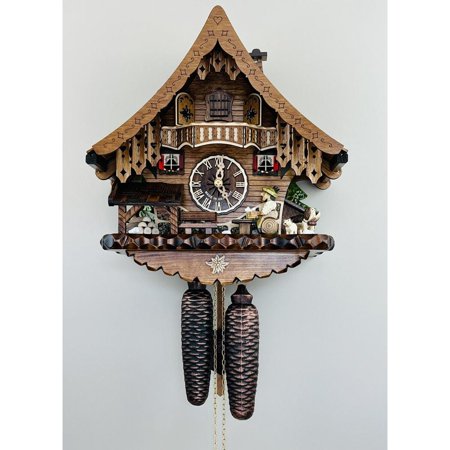 River City Clocks Eight Day Cuckoo Clock Chalet with Beer Drinker