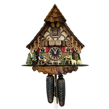 River City Clocks Eight Day Cuckoo Clock Moving Man Saws Wood and Volksmarcher