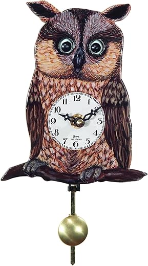 River City Clocks Pendulum Calarco Moving Eyes Owl Clock