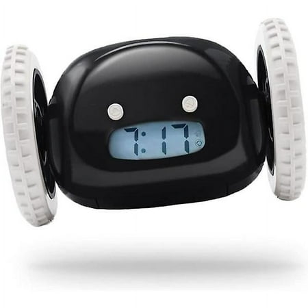 Rolling alarm clock - extra high for heavy sleeping people (Clockie Robo