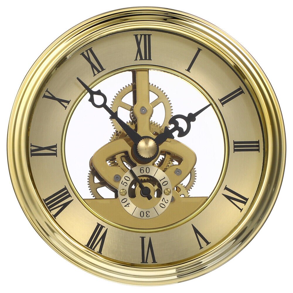 Rome Number Wall Clock Round Gear Digital Clocks Movement Accessories