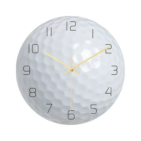 Round golf exterior wall clock mute home decoration wall clock