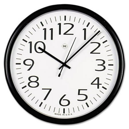 Round Wall Clock 13.5in Black