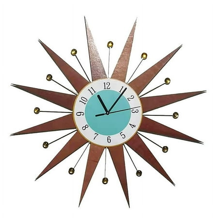 Ruibeauty Flat PVC Medieval Style Starburst Sunburst Clock Wall Clock