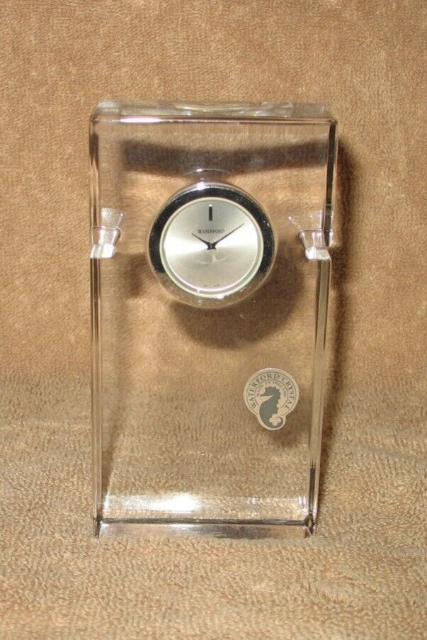 SALE! NWT WATERFORD CRYSTAL METRA 5 3/8" HIGH MANTEL DESK CLOCK $129.00 OR PRICE