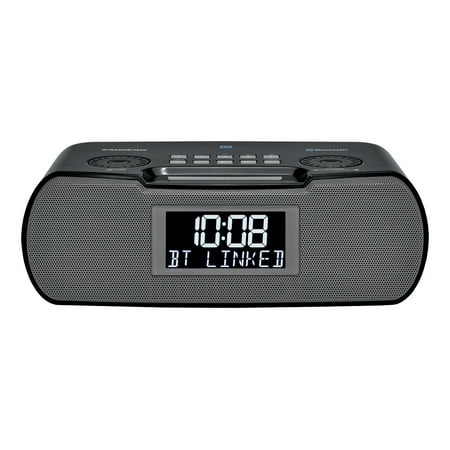 Sangean Compact Bluetooth AM/FM Dual Alarm Clock Radio with Large Easy to Read Backlit LCD Display