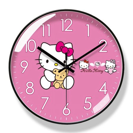 Sanrio Cartoon Clock Wall Clock Hello Kitty Genuine New Children‘s Student Living Room Bedroom Mute Quartz Pointer Cute Gift