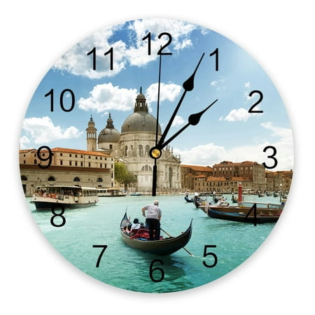 Santa Maria Della Salute Church Venice Italy Clocks Wall Home Decor Modern Kitchen Room Bedroom Living Room Decor Wall Clock