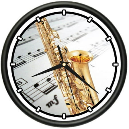 SAXOPHONE Wall Clock alto saxophone player music brass jazz