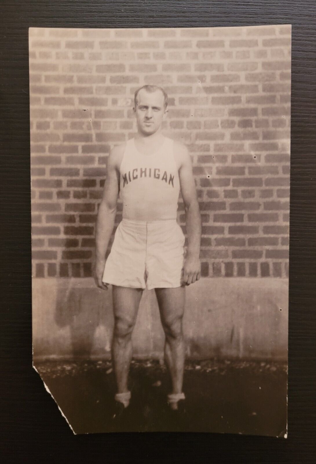 SCARCE LESCHINSKY UNIVERSITY MICHIGAN WOLVERINES TRACK PHOTO VINTAGE 1926