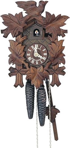 Schneider 12-Inch Five Leaves and One Bird Black Forest 30-Hour Cuckoo Clock