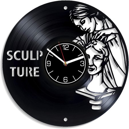 Sculptor Vinyl Record Wall Clock Profession Decoration 12 inch Wall Clock Sculpture Birthday Gift for Man Profession Wall Art Sculptor Clock Profession Wall Clock Large Sculptor Vinyl Clock