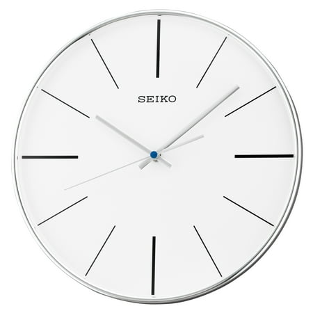 Seiko 11 Lenox Wall Clock, Round, Quartz, Analog, White QXA634ALH