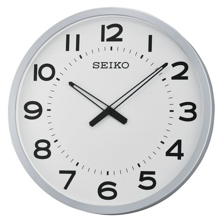 Seiko 20 Ultra Modern Gray Framed Wall Clock, Quartz, Analog, QXA563SLH