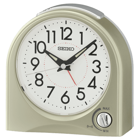 Seiko 4 Maris Desk/Beep Alarm, Gold Analog QHE204GLH