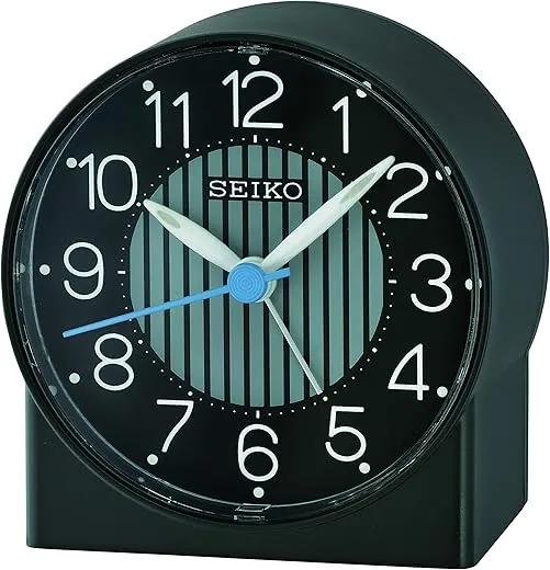 Seiko Asami Bedroom Alarm Clock, Black