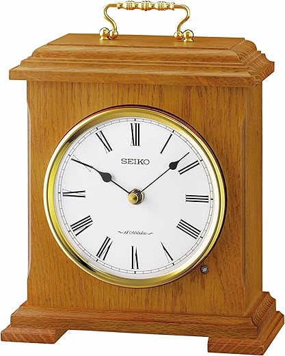 Seiko Baird Musical Mantel Clock, Light Brown