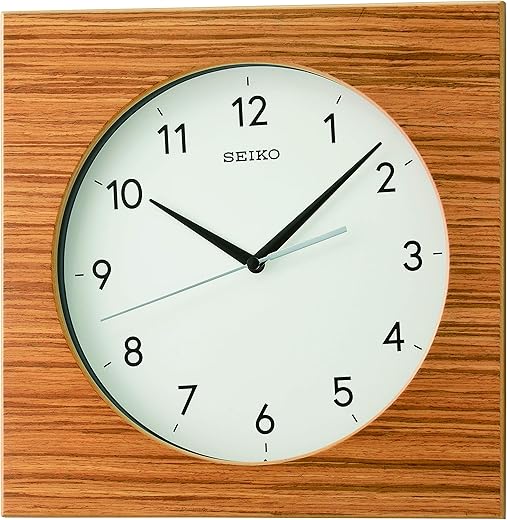 Seiko Dylan Wall Clock, Light Brown