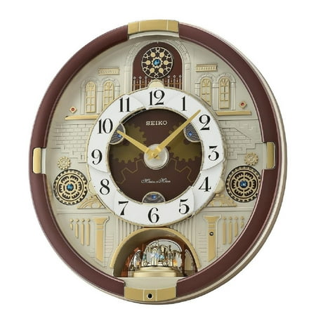 Seiko Melodies in Motion Clock Clock with Swarovski Crystals