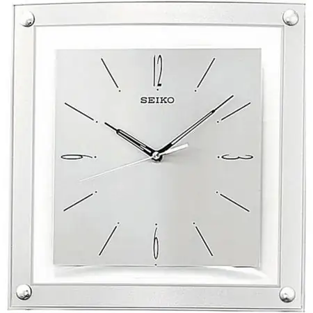 Seiko Silver Quiet Sweep 12.25 Inch Wall Clock