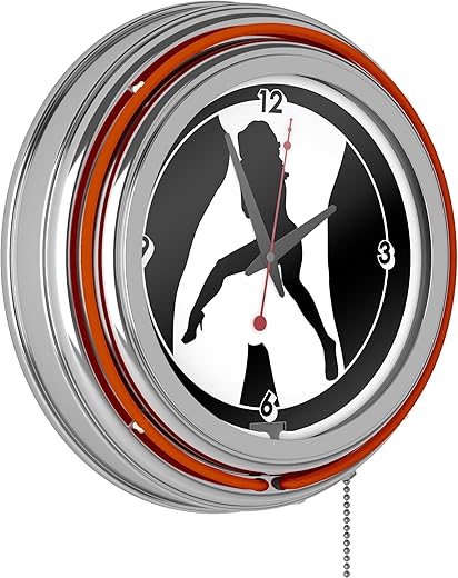 Shadow Babes - C Series - Clock w/ Two Neon Rings - Orange