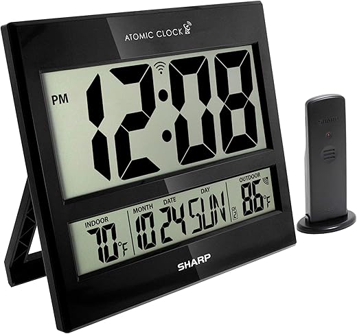 Sharp Atomic Clock - Never Needs Setting! - Jumbo 3