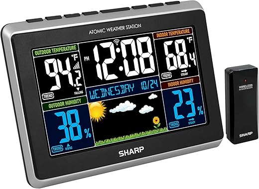 Best Sharp Atomic Weather Wall Clocks