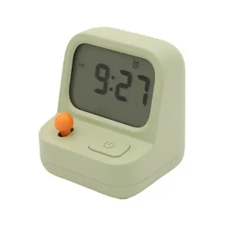 Shebeky Desktop Alarm Clock Retro Game Machine-shaped Electronic Timer Multi-Function Countdown Snooze Desk Table Clock for Home Office