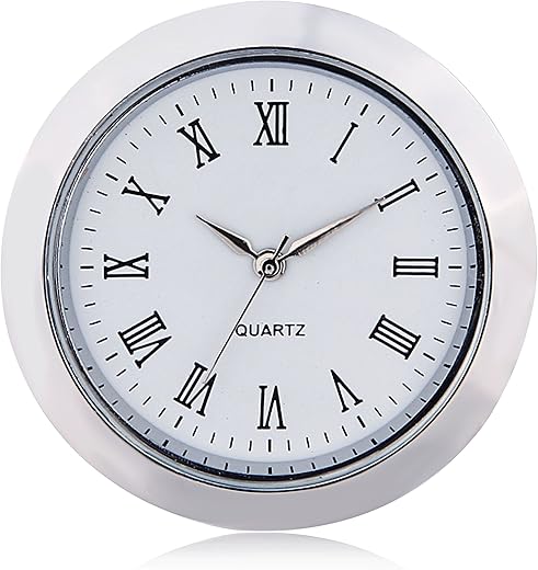 ShoppeWatch Mini Clock Insert Quartz Movement Round 1 7/16