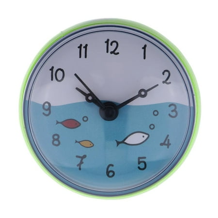 Shower Clock Suction Cup Bathroom Clock Bath Clock Bathtub Clock Gift for Christmas , Green, 75x35mm