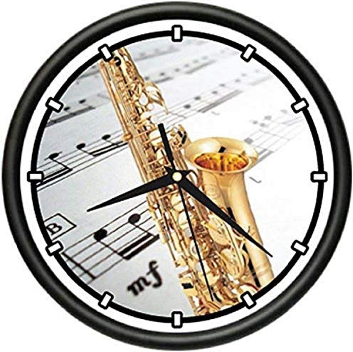 SignMission Alto Saxophone Player Music Brass Jazz, Beagle Wall Clock Dog pet Dogs Puppy Breeder Gift, 1SAXAPHONE