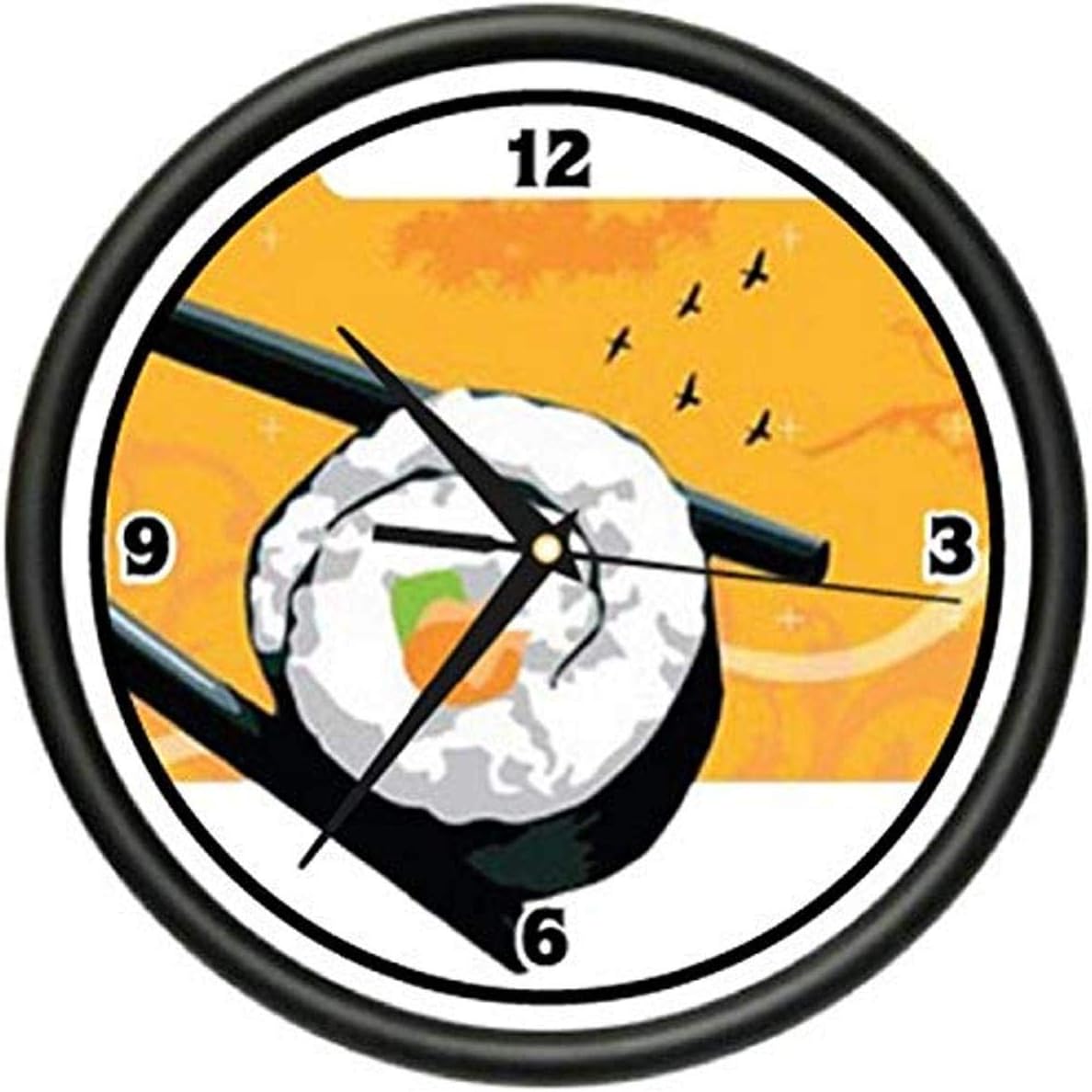 SignMission Beagle Sushi BAR Wall Clock roll Japanese Asian Kitchen Chef