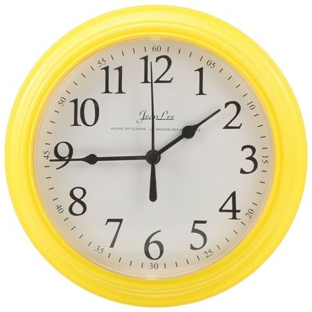 Silent Modern Wall Clock for Home/Office (Yellow, .84in)