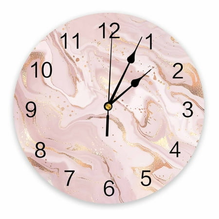 Silk Marble Agate Summer Bedroom Wall Clock Large Modern Kitchen Dinning Round Wall Clocks Watches Living Room Watch Home r