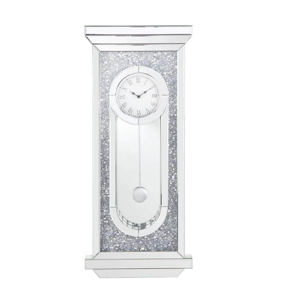 Silver Analog Stainless Steel Wall Clock