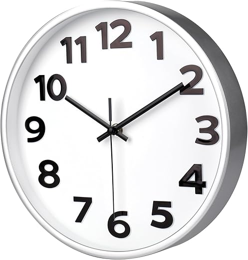 Silver Wall Clock 10