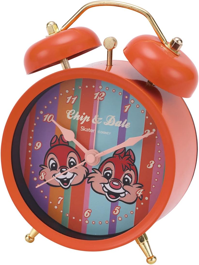 Skater ZPW1-A Disney Retro Chip & Dale Table Clock, Alarm Clock