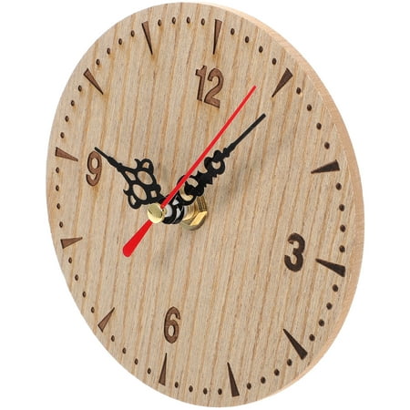 Small Clock Convenient Wall Clocks Non Ticking Office Decor Decorative Hanging Round Shape