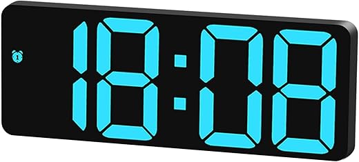 Small Digital Alarm Clocks for Bedrooms, Bedside Desk Digital Clock for Bedroom, Electric Alarm-Clock, Table LED Alarm Clock with Battery Backup Operated Powered, Travel Portable