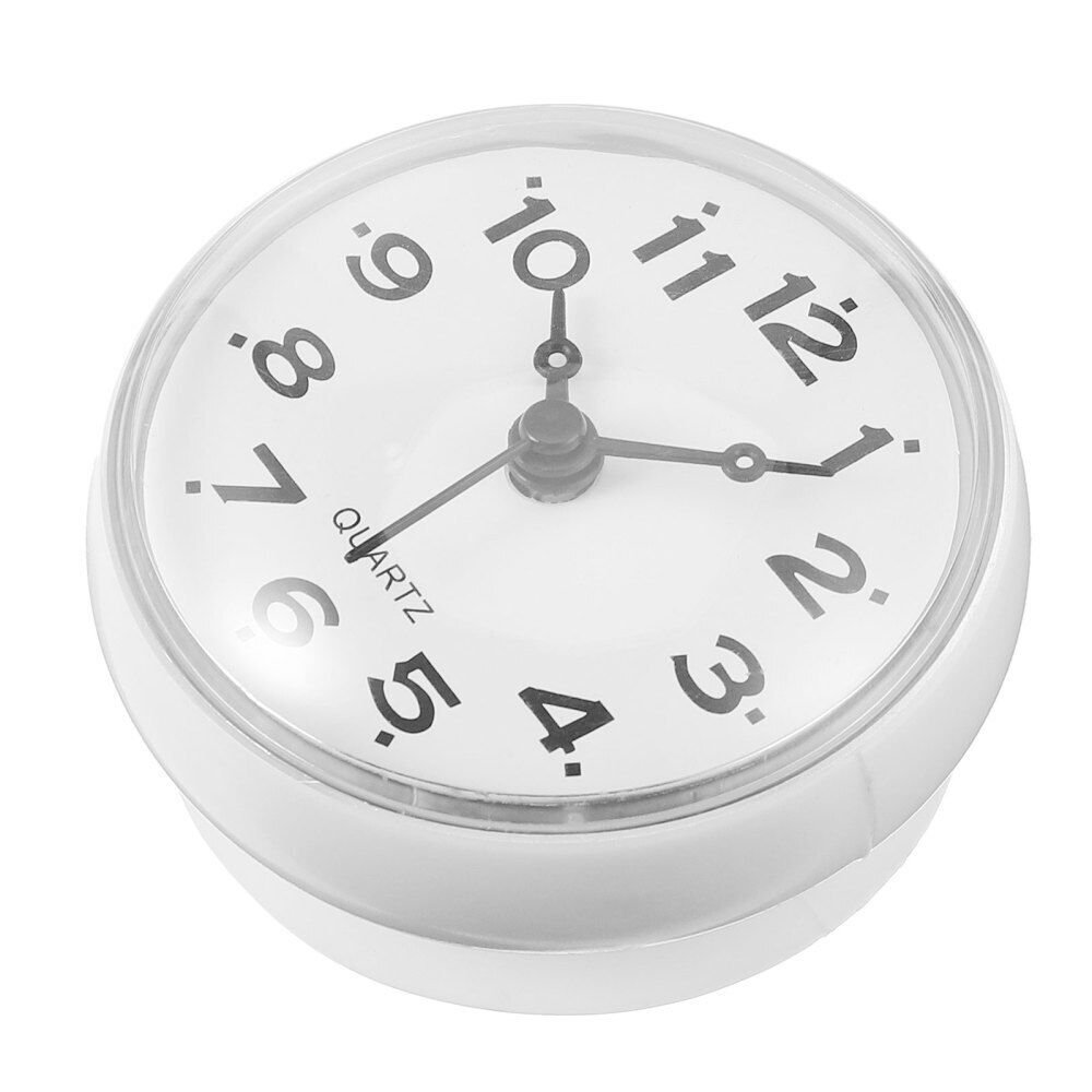 Small Digital Wall Clock Waterproof Hanging Clock Suction Cup Clock