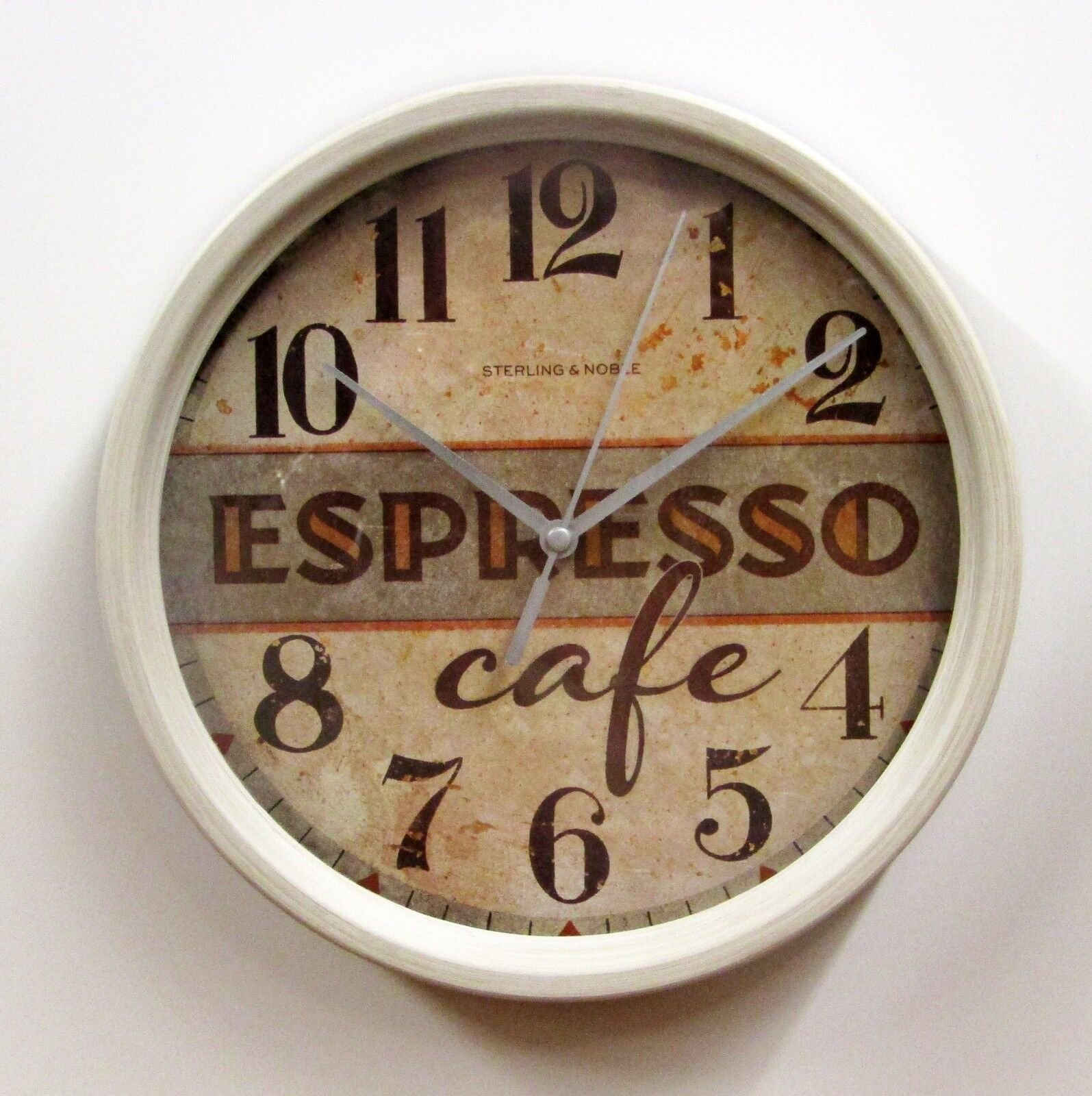 SMALL "EXPRESSO CAFE" KITCHEN WALL CLOCK 8.5" - MADE BY KOLE OF939