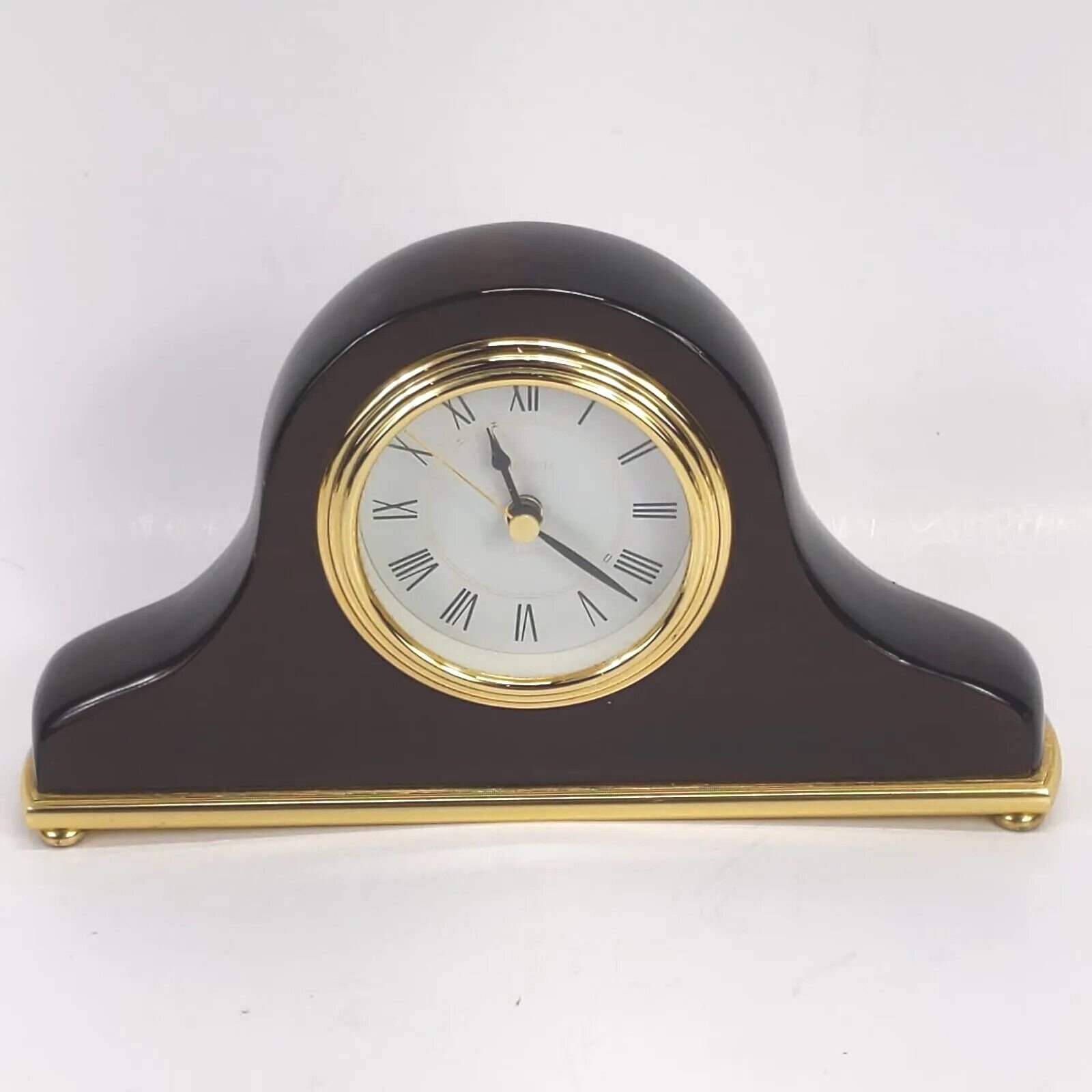 Small Linden Solid Wood Dresser Mantel Clock German Movement Alarm Clock Wooden