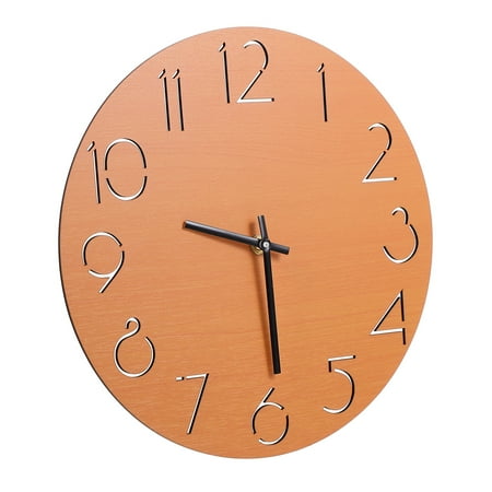 Solid Wood Silent Wall Clock Decor Round Clock Silent Wall Clock Large Wall Clock Godinnik Wall Art Clock