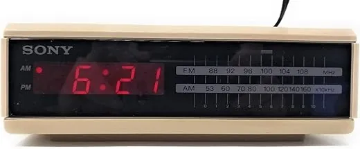 Sony Dream Machine Fm/am Digital Alarm Clock Radio Tan Vintage Retro Icf-c2w