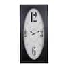 Speakeasy Spokes Distressed Brown Rectangle Wall Clock