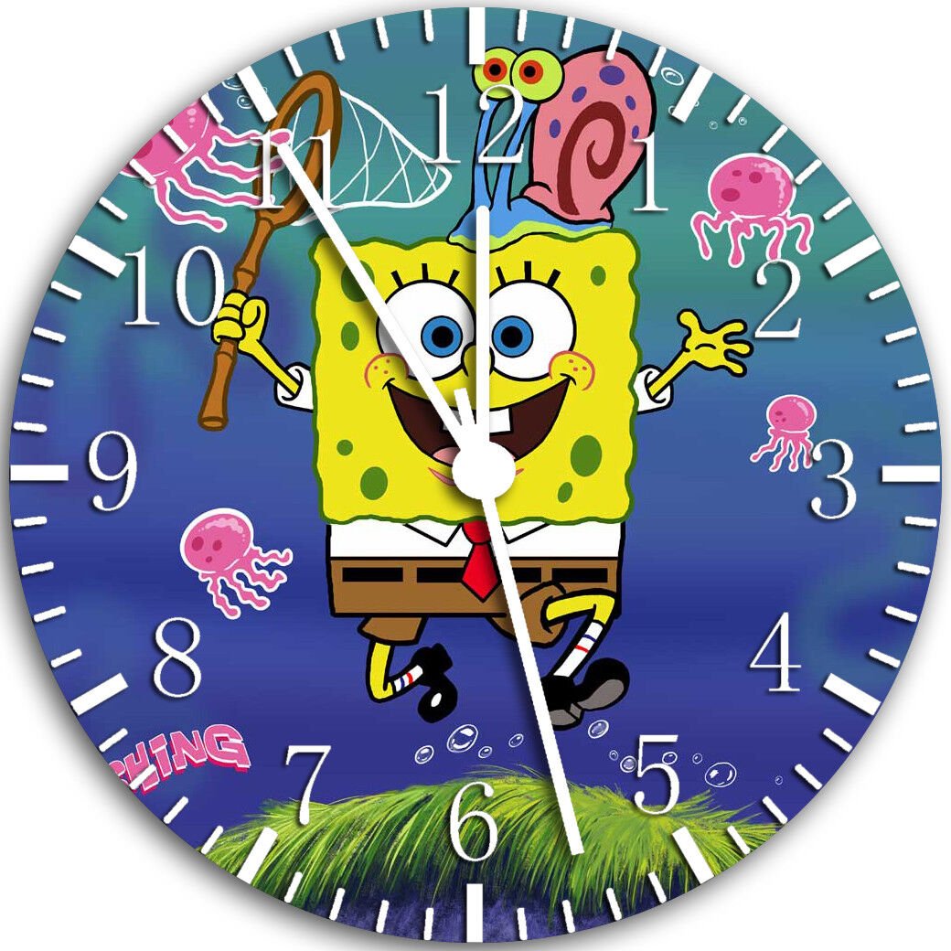 SpongeBob SquarePants Frameless Borderless Wall Clock Nice Gifts or Decor W46