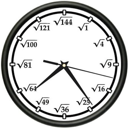 SQUARE ROOT Wall Clock math teacher calculator new gift