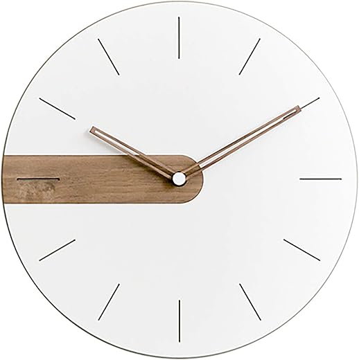 Stephanie Imports Modern Minimalist Exposed Wood Silent Wall Clock (Numberless)