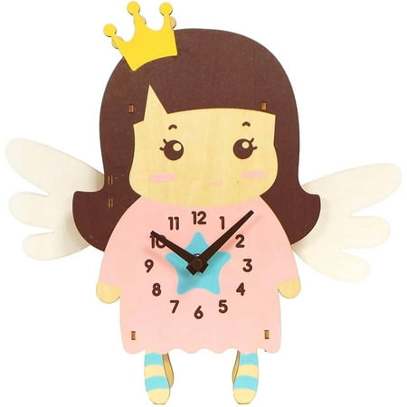 Sterling & Noble Indoor Princess Shaped Analog Pendulum Wall/Tabletop Clock