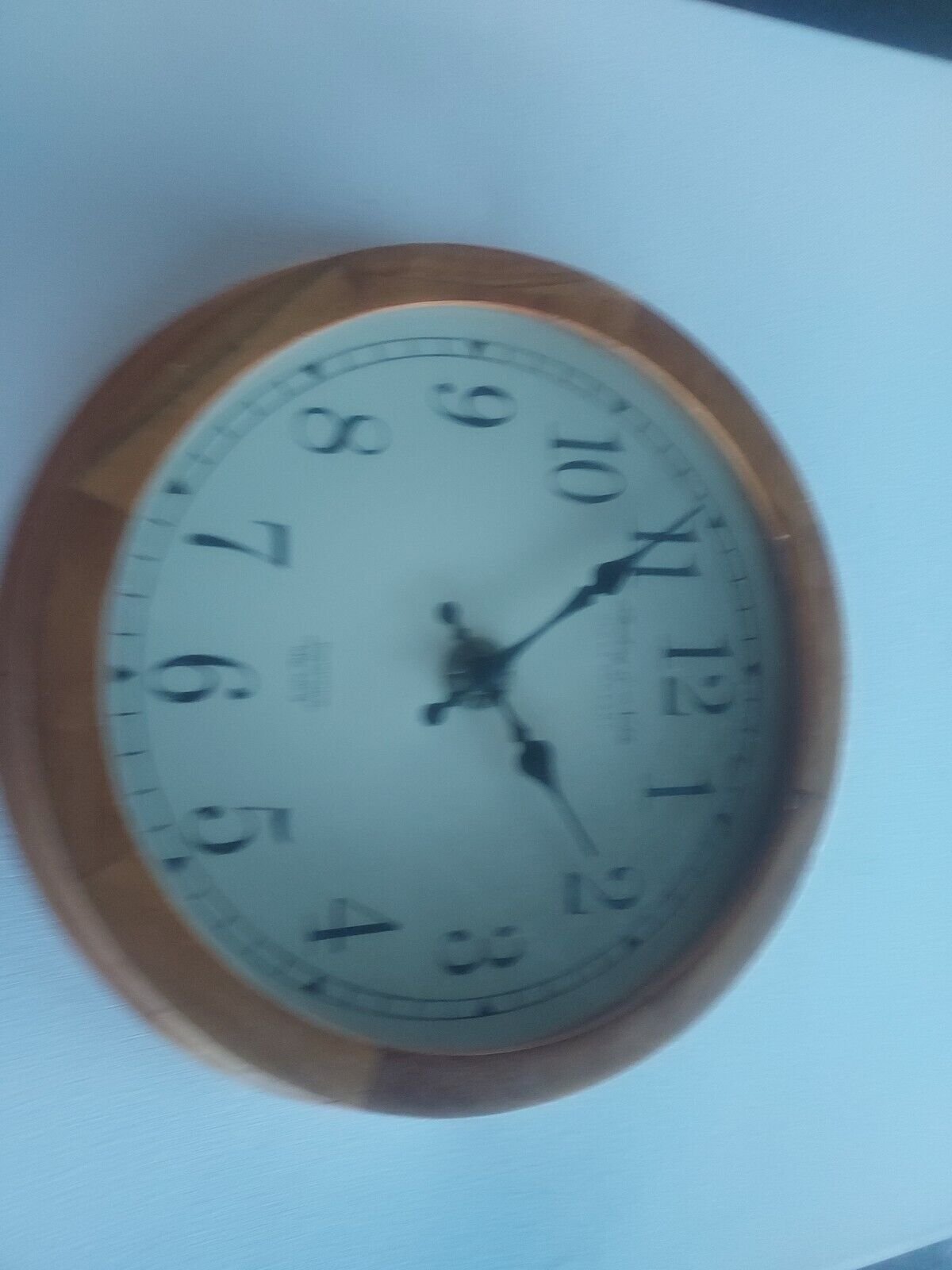 Sterling & Noble Quartz 9” Wood Frame Wall Clock No.9. Serial Number 2,055,787